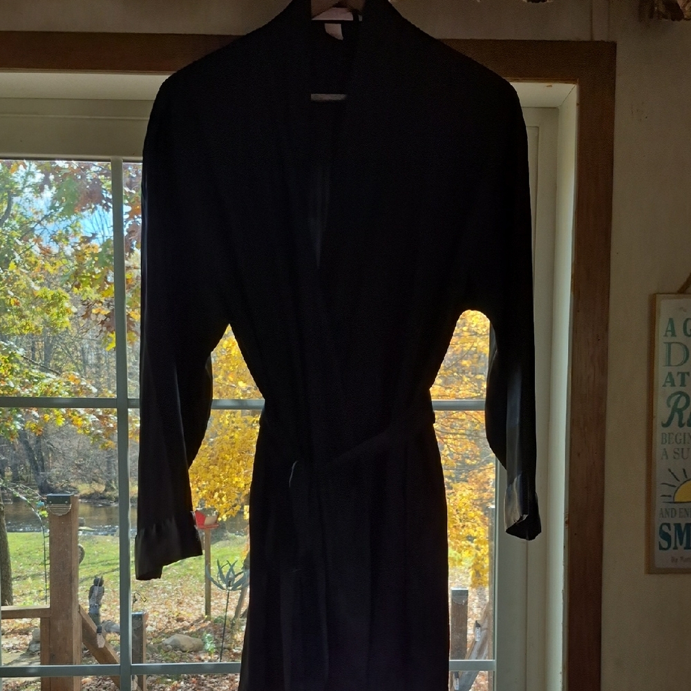 Victoria's Secret Black Silky Robe